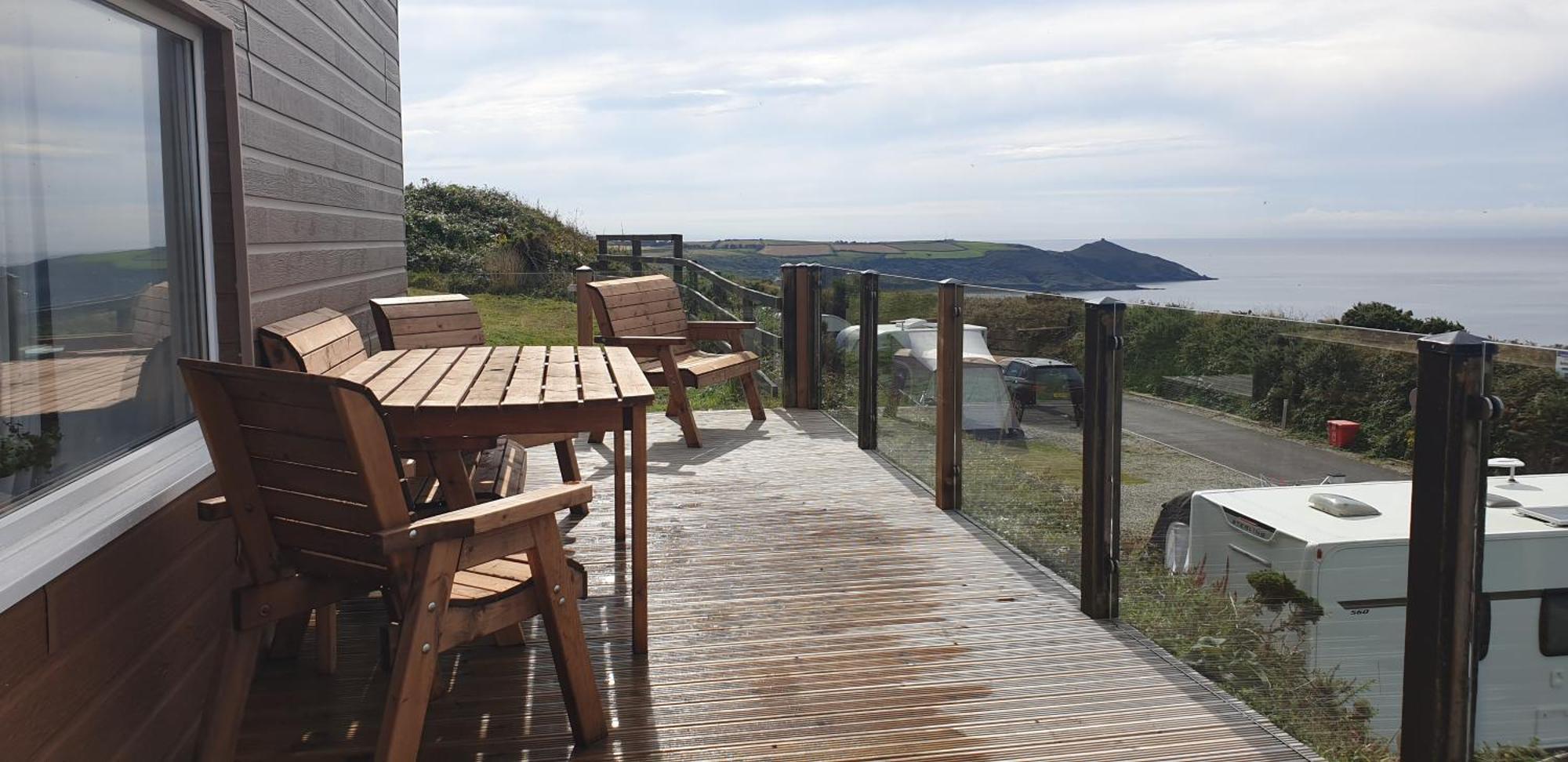 Sunset Sea View Chalet With Hot Tub ทอร์พอยท์ ภายนอก รูปภาพ