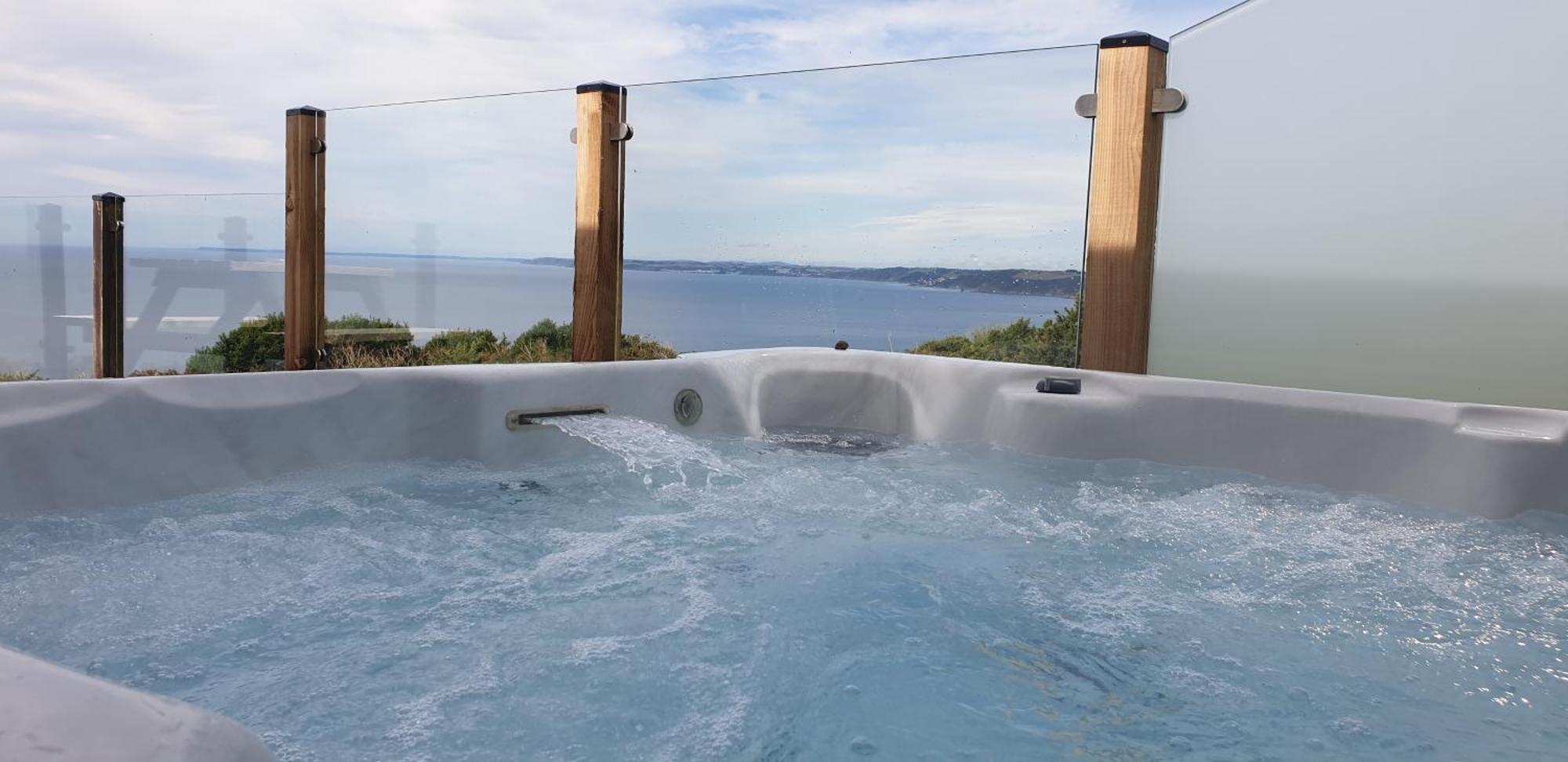 Sunset Sea View Chalet With Hot Tub ทอร์พอยท์ ภายนอก รูปภาพ